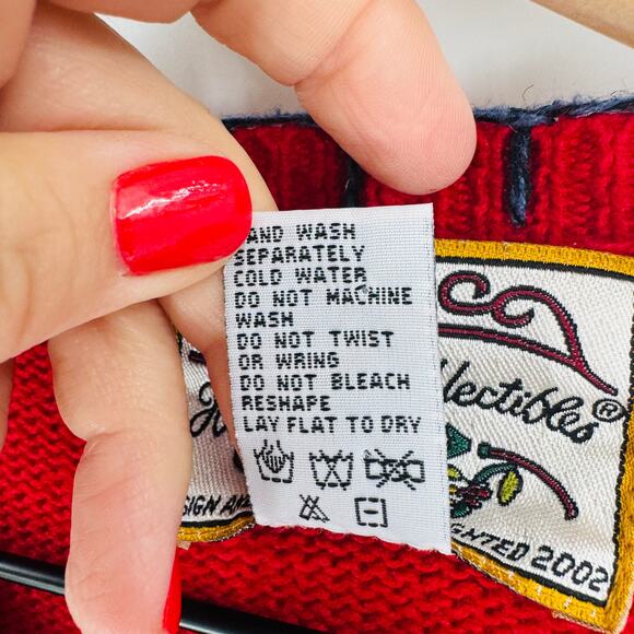 Vintage Heirloom Collections Heart Patchwork Embroidered Cardigan Sweater Size L - Picture 5 of 8